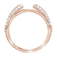 thumbnail image 1 of AFFY Round Cut White Natural Diamond Engagement Wedding Ring In 14K Solid Rose Gold (0.37 Ct), 1 of 1