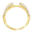 thumbnail image 1 of AFFY Round Cut White Natural Diamond Engagement Wedding Ring In 14K Solid Yellow Gold (0.37 Ct) By, 1 of 1
