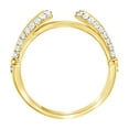 thumbnail image 1 of AFFY Round Cut White Natural Diamond Engagement Wedding Ring In 14K Solid Yellow Gold (0.37 Ct), 1 of 1