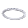 thumbnail image 1 of AFFY Round Cut White Natural Diamond Engagement Wedding Ring In 14k Solid White Gold (0.12 Ct),Ring Size-7.5, 1 of 1