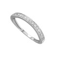 thumbnail image 1 of AFFY Round Cut White Natural Diamond Engagement Wedding Ring in 10k White Gold (1/5 Cttw), 1 of 1