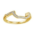 thumbnail image 1 of AFFY Round Cut White Natural Diamond Enhancer Band Ring In 14K Solid Yellow Gold (0.16 Ct), Size-11, 1 of 1