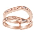 thumbnail image 1 of AFFY Round Cut White Natural Diamond Enhancer Guard Ring In 14K Solid Rose Gold (0.05 Ct), Ring Size-13, 1 of 1