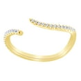 thumbnail image 1 of AFFY Round Cut White Natural Diamond Enhancer Guard Ring In 14k Solid Yellow Gold (0.1 Ct),Ring Size-5.5, 1 of 1
