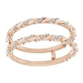 thumbnail image 1 of Round Cut White Natural Diamond Enhancer Ring Guard In 14K Solid Rose Gold (0.25 Ct), 1 of 1