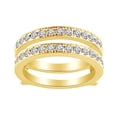 thumbnail image 1 of Round Cut White Natural Diamond Enhancer Ring Guard In 14K Solid Yellow Gold (0.75 Ct), 1 of 1