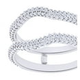 thumbnail image 1 of AFFY Round Cut White Natural Diamond Enhancer Ring Guard In 14k Solid White Gold (0.5 Ct),Ring Size-10, 1 of 1