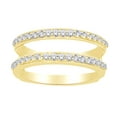 thumbnail image 1 of AFFY Round Cut White Natural Diamond Enhancer Ring Guard Ring In 14K Solid Yellow Gold (0.4 Cttw), 1 of 1