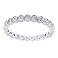 thumbnail image 1 of AFFY Round Cut White Natural Diamond Eternity Band Ring In 14K Solid White Gold (0.37 Ct), 1 of 1