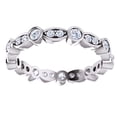 thumbnail image 1 of AFFY Round Cut White Natural Diamond Eternity Band Ring In 14K Solid White Gold (0.5 Ct), 1 of 1
