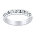 thumbnail image 1 of AFFY Round Cut White Natural Diamond Eternity Band Ring In 14K Solid White Gold (0.75 Ct), 1 of 1