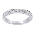 thumbnail image 1 of Round Cut White Natural Diamond Eternity Band Ring In 14K Solid White Gold (0.75 Ct), 1 of 1