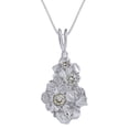 thumbnail image 1 of AFFY Round Cut White Natural Diamond Fashion Pendant Necklace In 14k White Gold, 1 of 1