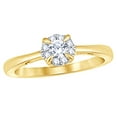 thumbnail image 1 of Round Cut White Natural Diamond Frame Promise Ring in 10k Yellow Gold (0.25 Cttw), 1 of 1