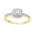 thumbnail image 1 of Round Cut White Natural Diamond Frame Ring in 10k Yellow Gold (0.33 Cttw), 1 of 1