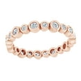 thumbnail image 1 of AFFY Round Cut White Natural Diamond Full Eternity Band Ring In 14K Solid Rose Gold (0.33 Ct), Size-13.5, 1 of 1