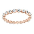 thumbnail image 1 of AFFY Round Cut White Natural Diamond Full Eternity Band Ring In 14K Solid Rose Gold (0.75 Ct), Size-8, 1 of 1