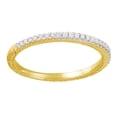 thumbnail image 1 of AFFY Round Cut White Natural Diamond Full Eternity Band Ring In 14K Solid Yellow Gold (0.16 Ct), Size-4.5, 1 of 1