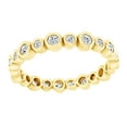 thumbnail image 1 of AFFY Round Cut White Natural Diamond Full Eternity Band Ring In 14K Solid Yellow Gold (0.33 Ct), Size-7, 1 of 1