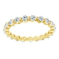 thumbnail image 1 of AFFY Round Cut White Natural Diamond Full Eternity Band Ring In 14K Solid Yellow Gold (0.75 Ct), Size-6, 1 of 1