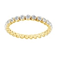 thumbnail image 1 of AFFY Round Cut White Natural Diamond Full Eternity Band Ring In 14K Solid Yellow Gold (0.75 Ct), 1 of 1