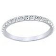 thumbnail image 1 of AFFY Round Cut White Natural Diamond Half Eternity Anniversary Band Ring In 14K Solid White Gold (0.62 Ct), 1 of 1