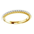 thumbnail image 1 of AFFY Round Cut White Natural Diamond Half Eternity Band Ring In 14K Solid Yellow Gold (0.25 Ct), Size-10 By, 1 of 1