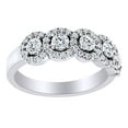 thumbnail image 1 of AFFY Round Cut White Natural Diamond Halo Style Engagement Wedding Ring In 14K Solid White Gold (0.75 Ct), 1 of 1