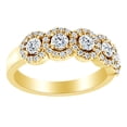 thumbnail image 1 of AFFY Round Cut White Natural Diamond Halo Style Engagement Wedding Ring In 14K Solid Yellow Gold (0.75 Ct), 1 of 1
