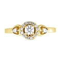 thumbnail image 1 of Round Cut White Natural Diamond Heart Sides Promise Ring in 10k Yellow Gold (0.25 Cttw), 1 of 1