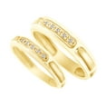 thumbnail image 1 of AFFY Round Cut White Natural Diamond His And Hers Wedding Band Ring Set in 14K Yellow Gold (0.07 Cttw), 1 of 2