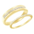 thumbnail image 1 of Round Cut White Natural Diamond His And Hers Wedding Band Set in 14K Yellow Gold (0.25 Cttw), 1 of 1