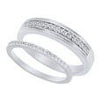 thumbnail image 1 of Round Cut White Natural Diamond His And Hers Wedding Band Set in 14k White Gold (0.25 Cttw), 1 of 2