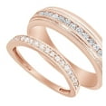 thumbnail image 1 of AFFY Round Cut White Natural Diamond His & Hers Wedding Band Set in 14K Rose Gold (0.5 Cttw), 1 of 2