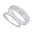 thumbnail image 1 of AFFY Round Cut White Natural Diamond His & Hers Wedding Band Set in 14K White Gold (0.5 Cttw), 1 of 2