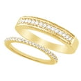 thumbnail image 1 of AFFY Round Cut White Natural Diamond His and Hers Wedding Band Set in 14K Yellow Gold (0.67 Cttw), 1 of 1