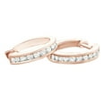 thumbnail image 1 of AFFY Round Cut White Natural Diamond Hoop Earrings In 14k Rose Gold (0.91 cttw ), 1 of 1