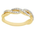 thumbnail image 1 of AFFY Round Cut White Natural Diamond Infinity Inspired Style Engagement Band Ring In 14K Solid Yellow Gold (0.25 Ct), 1 of 1