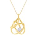 thumbnail image 1 of AFFY Round Cut White Natural Diamond Intrelocking Pendant Necklace In 14k Yellow Gold, 1 of 1