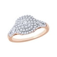 thumbnail image 1 of Round Cut White Natural Diamond Layered Cluster Ring in 10k Rose Gold (0.33 Cttw), 1 of 1