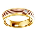 thumbnail image 1 of AFFY Round Cut White Natural Diamond Men's Band Ring In 14K Solid Yellow Gold (0.06 Ct), Size-5.5, 1 of 1