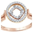 thumbnail image 1 of Round Cut White Natural Diamond Movable Circle Ring in 10k Rose Gold (0.2 Cttw), 1 of 1