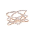 thumbnail image 1 of Round Cut White Natural Diamond Open Lattice Ring in 10k Rose Gold (0.5 Cttw), 1 of 1