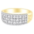 thumbnail image 1 of AFFY Round Cut White Natural Diamond Pave Set 1 Cttw Men's Wedding Band Ring In 14K Solid Yellow Gold, 1 of 1