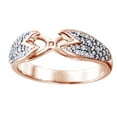 thumbnail image 1 of AFFY Round Cut White Natural Diamond Preset Shank Engagement Ring In 14K Rose Gold (0.25 Cttw), 1 of 1
