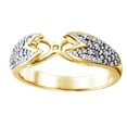 thumbnail image 1 of AFFY Round Cut White Natural Diamond Preset Shank Engagement Ring In 14K Yellow Gold (0.25 Cttw), 1 of 5