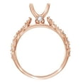 thumbnail image 1 of AFFY Round Cut White Natural Diamond Semi Mount Engagement Ring In 14K Solid Rose Gold (0.1 Ct), 1 of 1