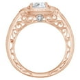 thumbnail image 1 of AFFY Round Cut White Natural Diamond Semi Mount Engagement Ring In 14K Solid Rose Gold (0.2 Ct), 1 of 1