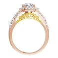 thumbnail image 1 of AFFY Round Cut White Natural Diamond Semi Mount Engagement Ring In 14K Solid Rose Gold (0.5 Ct), 1 of 1