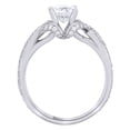 thumbnail image 1 of AFFY Round Cut White Natural Diamond Semi Mount Engagement Ring In 14K Solid White Gold (0.33 Ct), 1 of 1